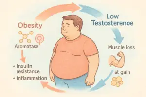 The relationship between obesity and testosterone