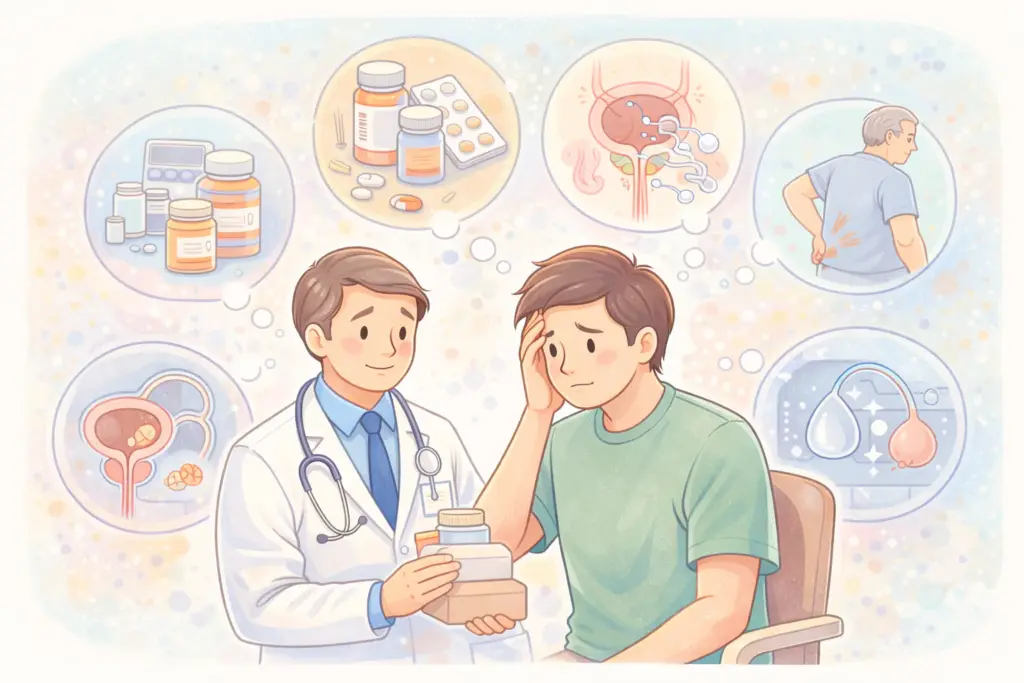 Causes a dcerease in ejaculatory volume